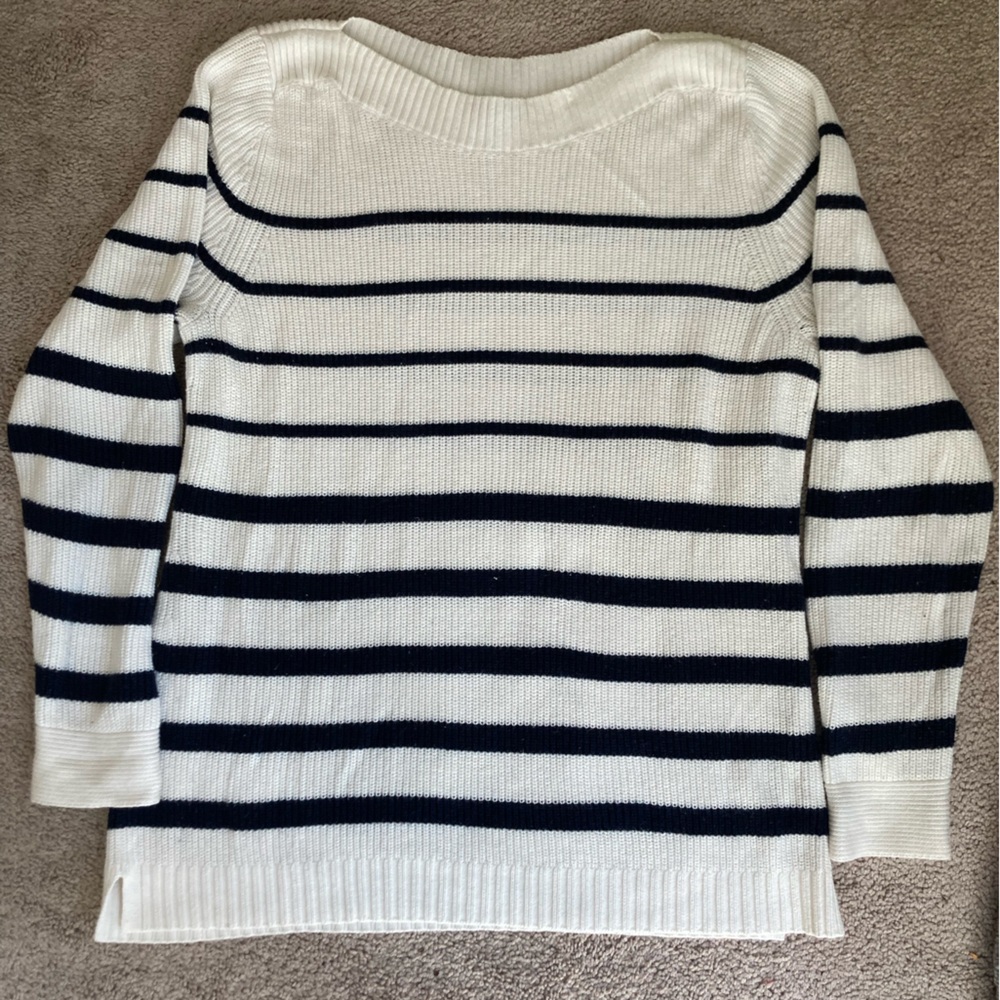 Talbots boatneck ivory sweater